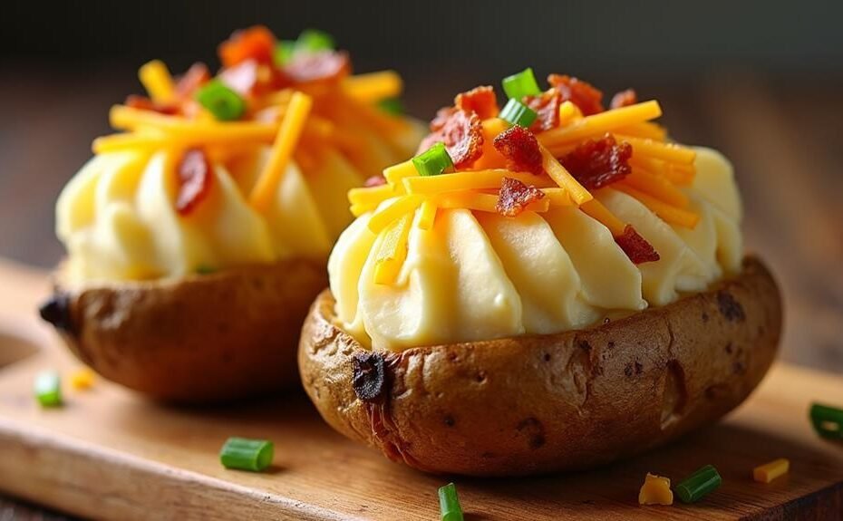 baked potatoes cooked crispy