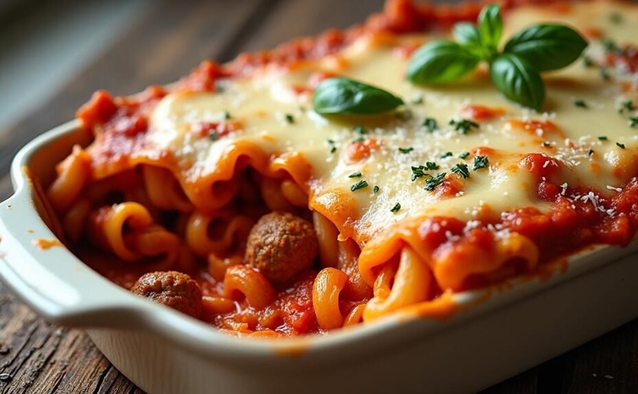 delicious baked ziti dish