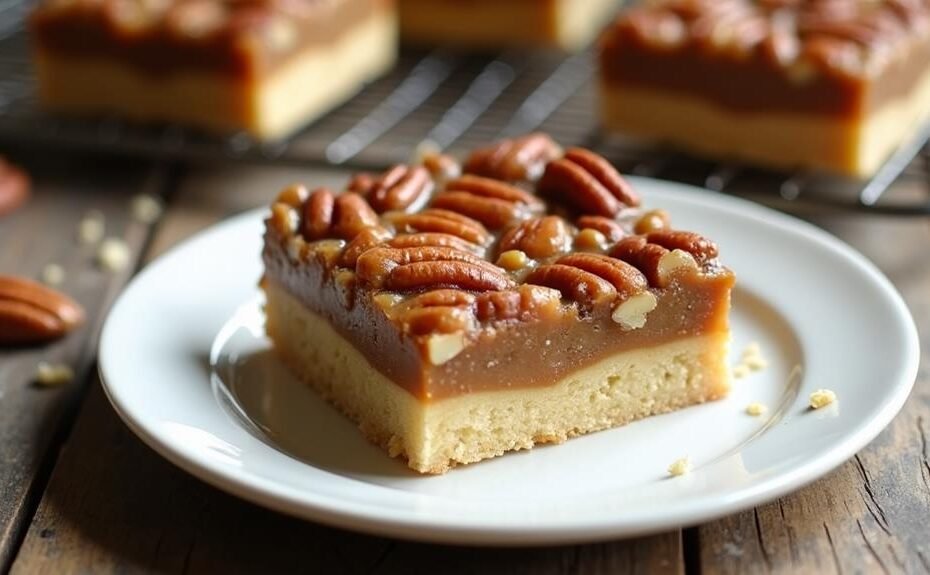 delicious dessert with pecans