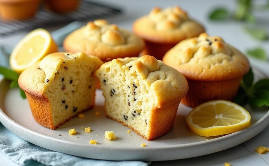 delicious lemon poppyseed muffins