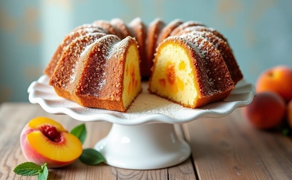 delicious peach cobbler cake