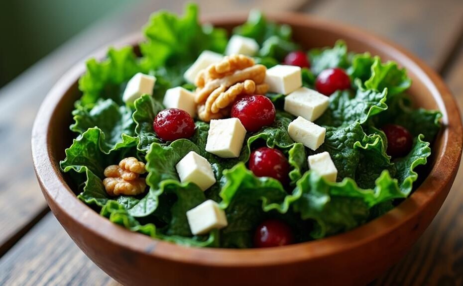 delicious salad with kale