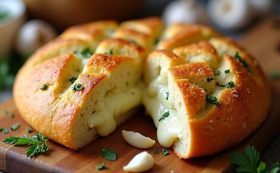 delicious stuffed garlic bread