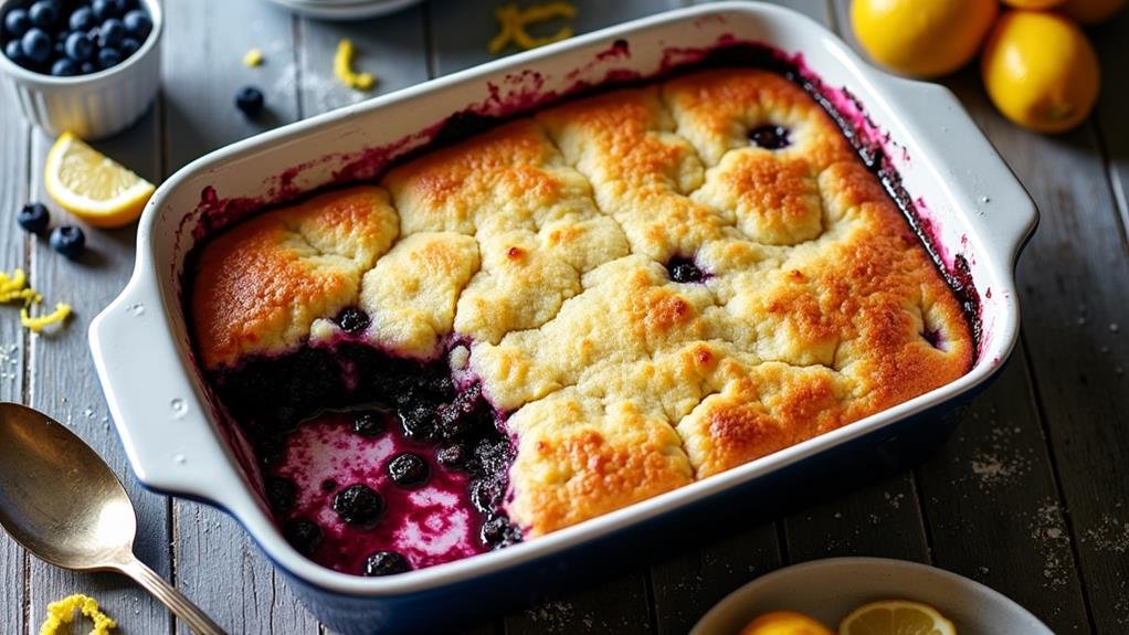 3 Ingredient Lemon Blueberry Dump Cake - askmsrecipe.com