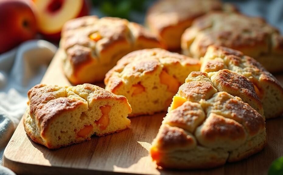 sweet peach scones recipe