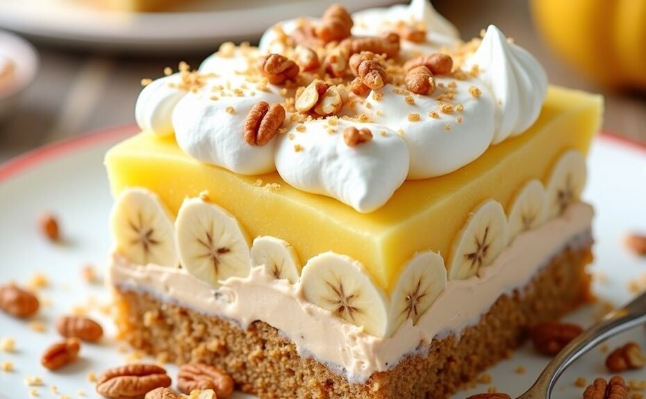 no bake banana dessert delight