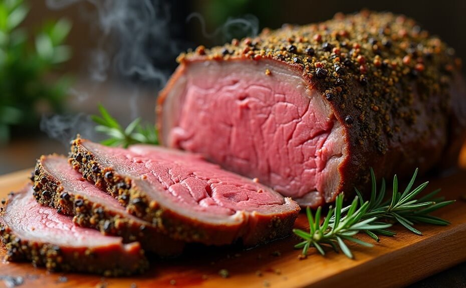 prime rib with peppery crust