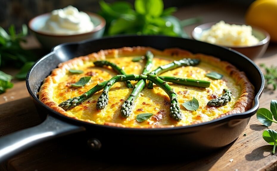 baked airy vegetable filled breakfast dish