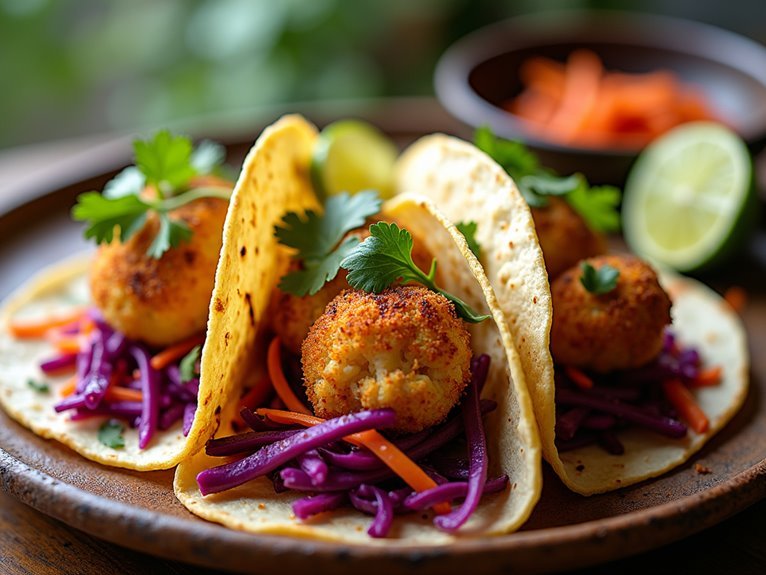 cauliflower tacos with slaw