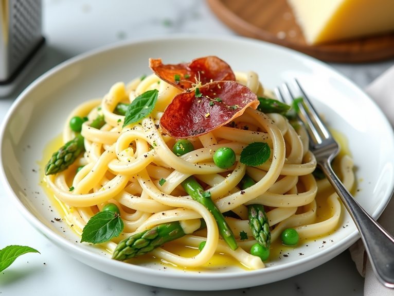 creamy pasta with vegetables