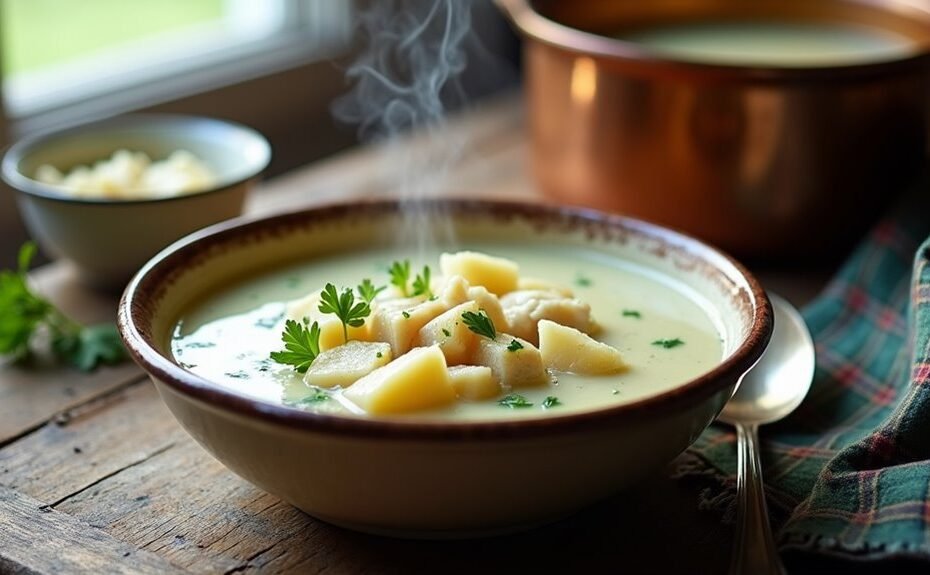 creamy scottish smoked haddock soup