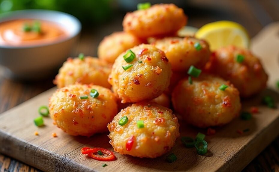 crispy creamy spicy seafood