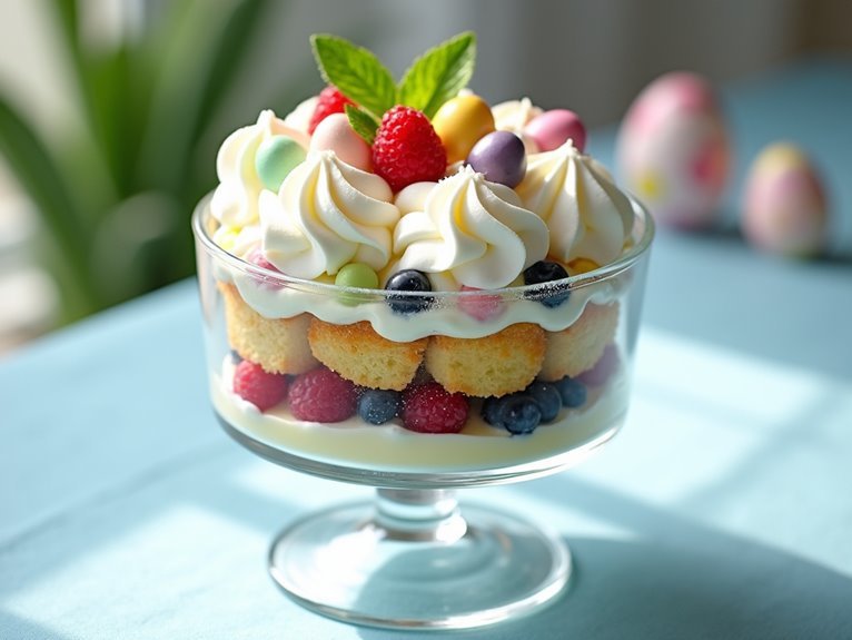 elegant vanilla trifle dessert