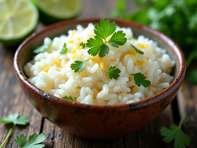 garlic cilantro lime rice