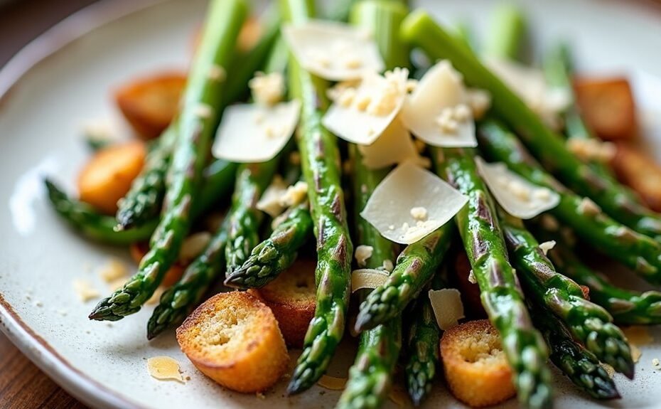 grilled asparagus caesar salad