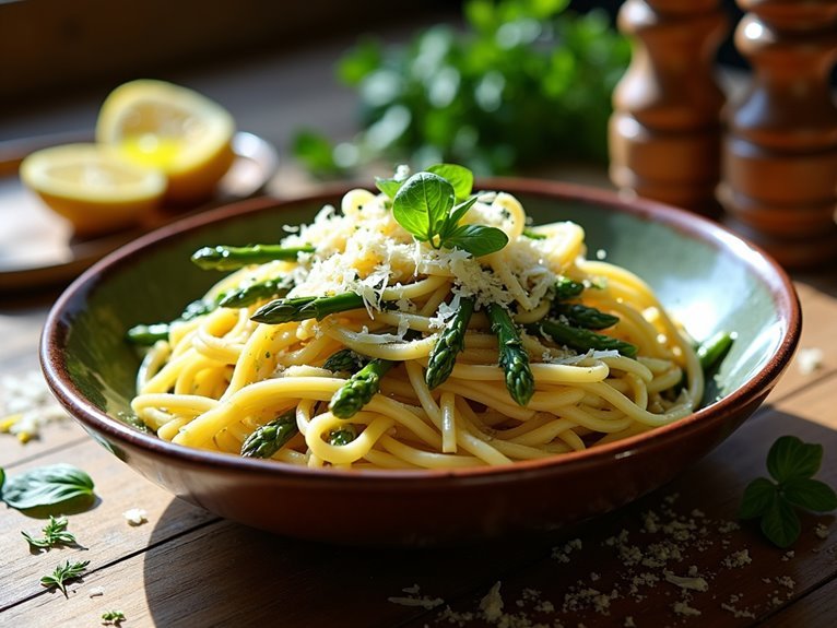 lemon herb asparagus pasta