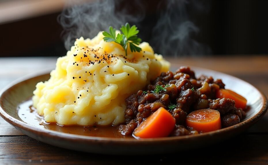 minced meat and potatoes