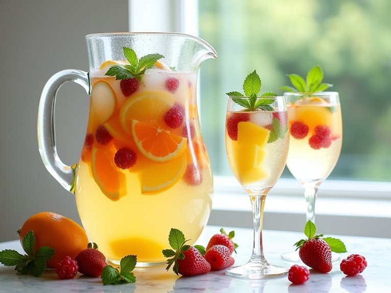 tropical fruit white sangria