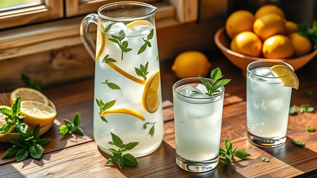mint lemonade cocktail techniques