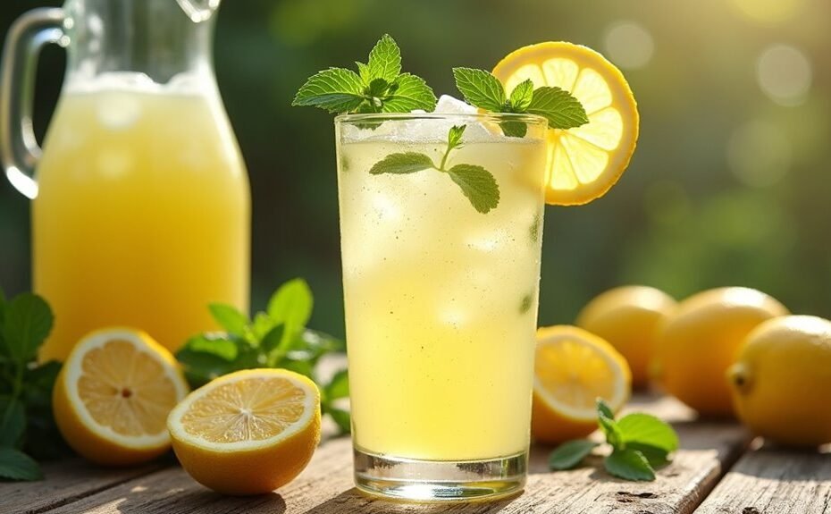 refreshing minty citrus drink