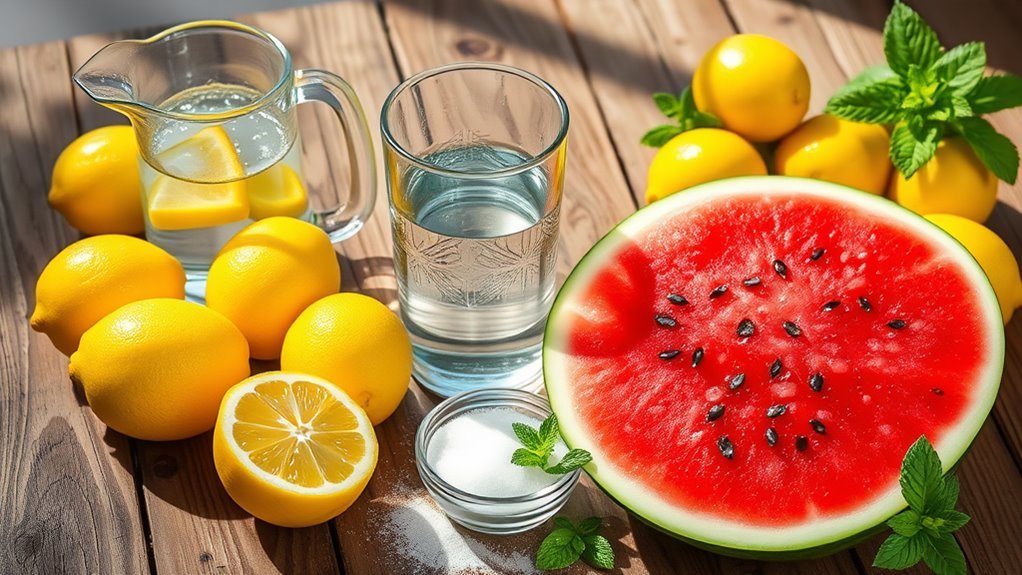 watermelon lemonade summer beverage