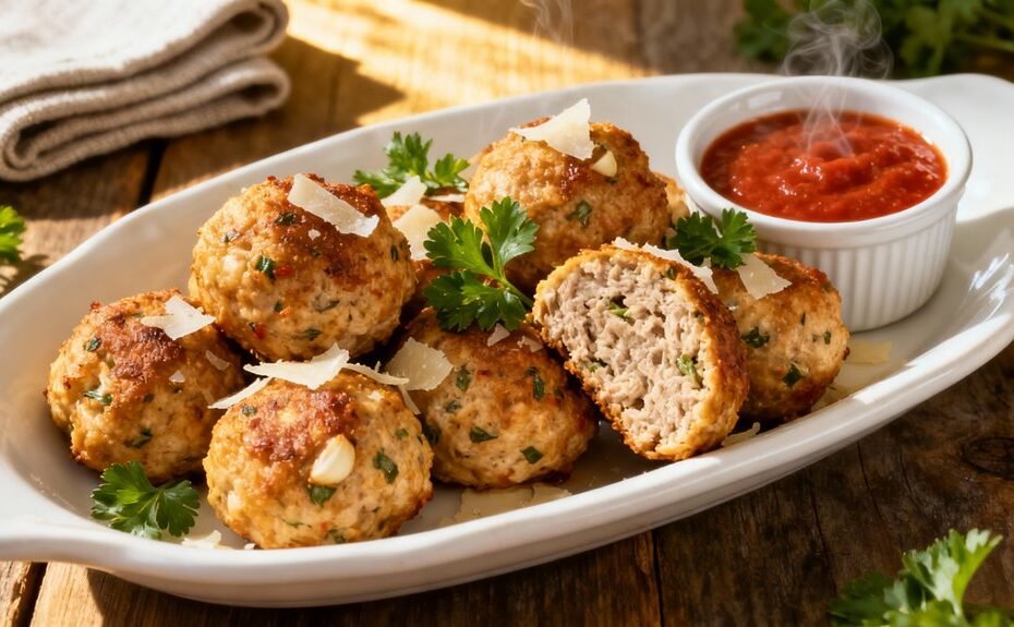 Easy Baked Chicken Meatballs
