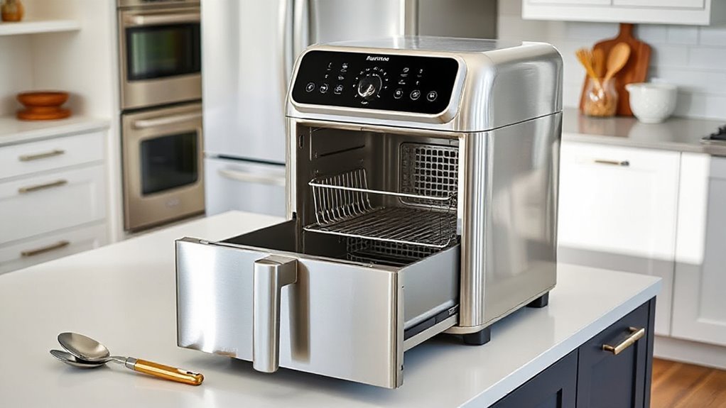 family size capacity dual basket footprint