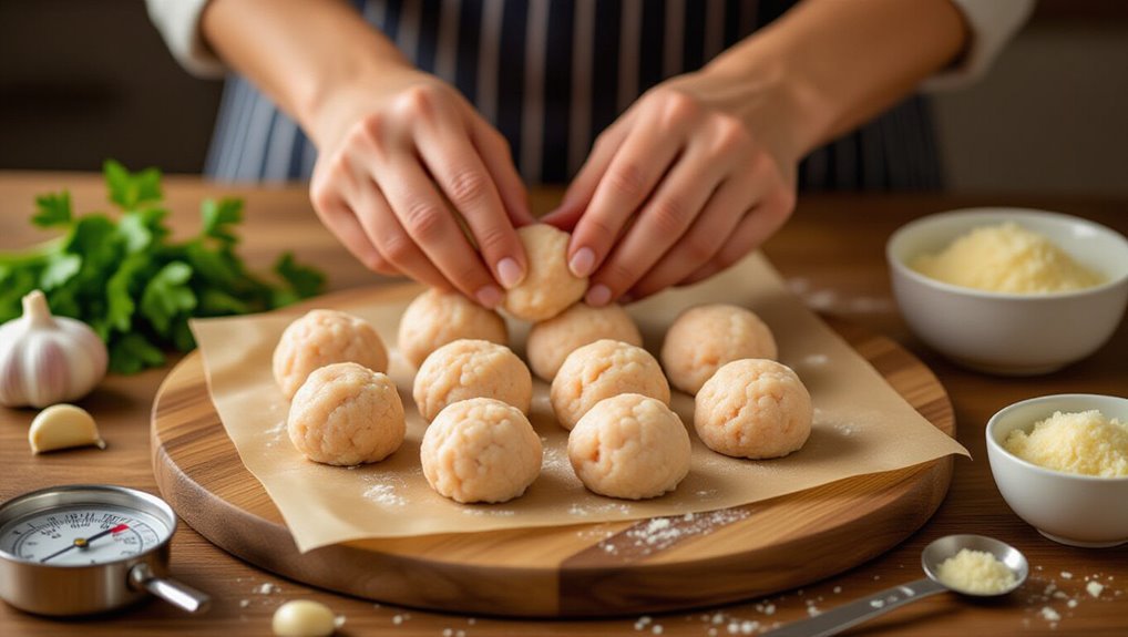 gentle mixing ensures juiciness