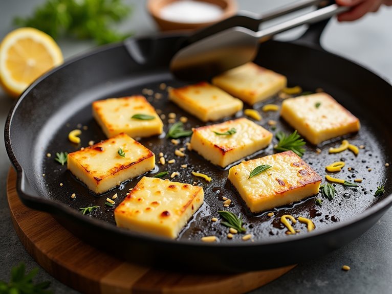 heat stable sliceable halloumi substitute