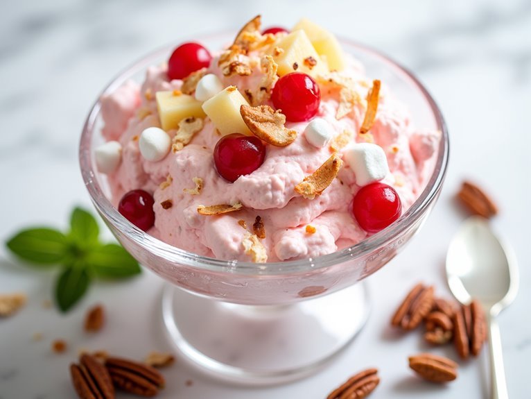 marshmallow cherry ambrosia pecans
