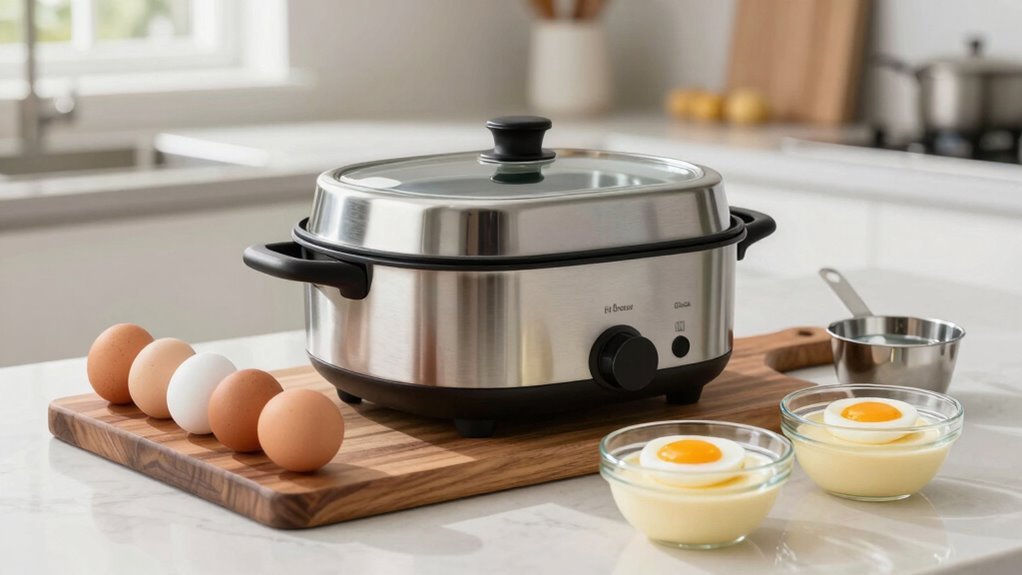fast high capacity egg cookers with auto shut off easy cleanup