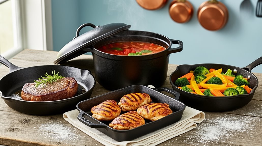 heat retention seasoning handles snug lids