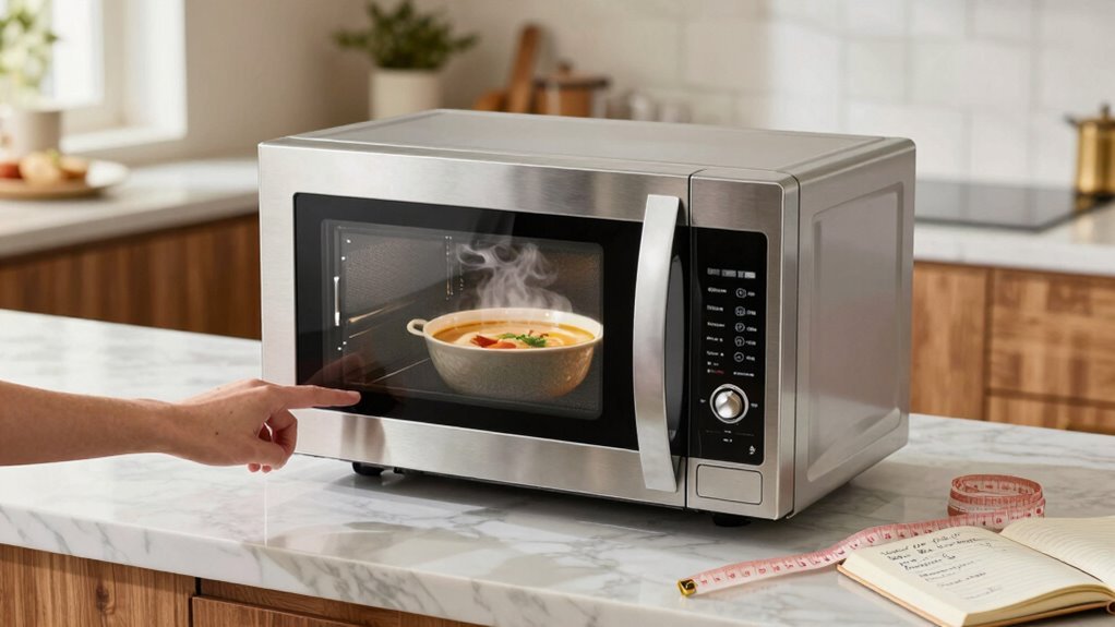 microwave capacity size wattage