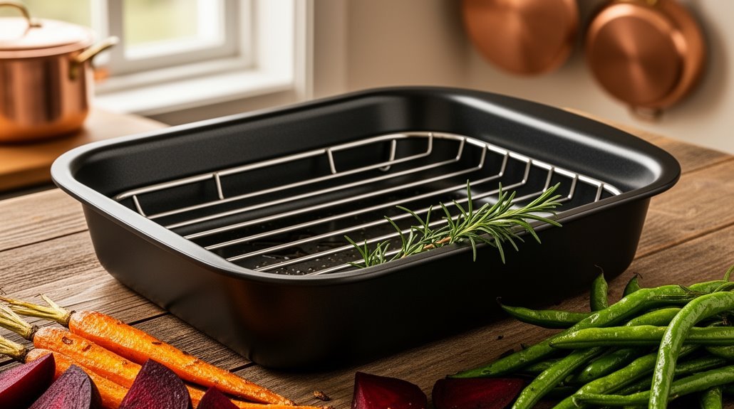 nonstick roasting pan features